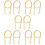 10Pcs Yellow Curtain Holding Straps Polyester Silk Decorative Rope 10