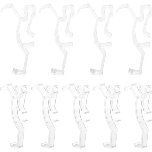 100Pcs Transparent Blind Clips Plastic Valance Clamp Set 1