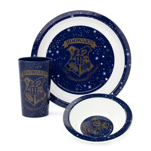Harry Potter Harry Potter 3 Piece Tableware Set (Unisex Kids Blue)