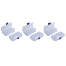 6Pcs 10-Slot Portable Résistances en Plastique Boîte de Boîtier de Composant électronique