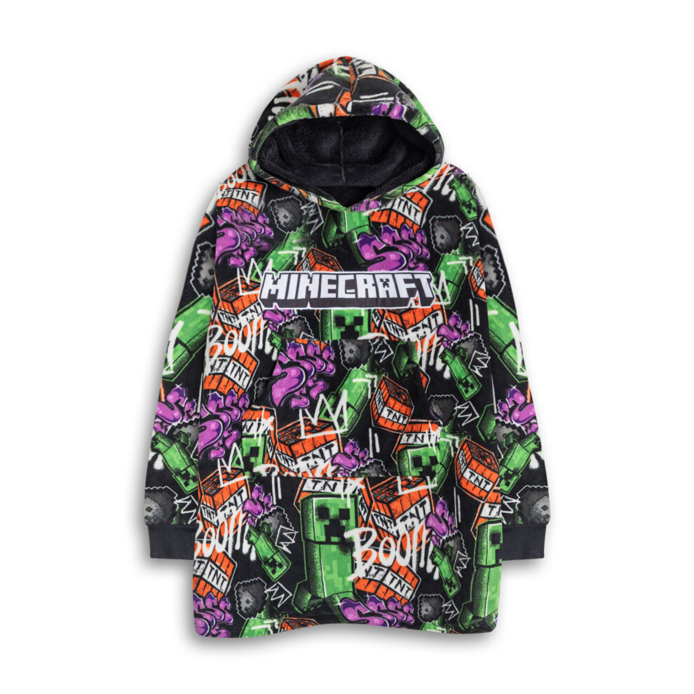 Minecraft Blanket Hoodie (Boys Multicoloured)