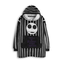 Disney The Nightmare Before Christmas Blanket Hoodie (Unisex Kids Black)