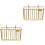 2Pcs Metal Rabbit Feeder for Cage Durable Golden Rack for Small Pets 5
