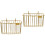 2Pcs Metal Rabbit Feeder for Cage Durable Golden Rack for Small Pets 6