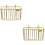 2Pcs Metal Rabbit Feeder for Cage Durable Golden Rack for Small Pets 8
