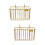 2Pcs Metal Rabbit Feeder for Cage Durable Golden Rack for Small Pets 9