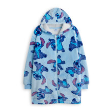 Disney Lilo & Stitch Zip Through Blanket Hoodie (Girls Blue)