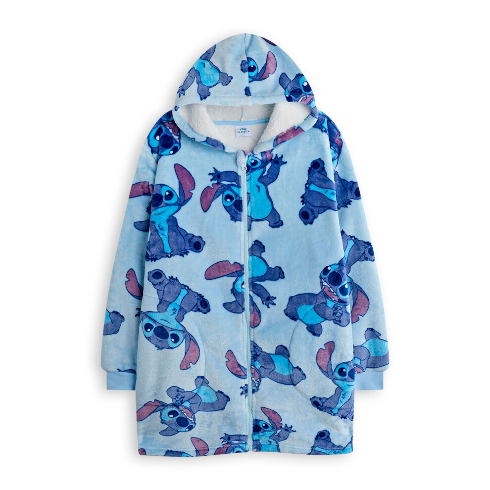 Disney Lilo & Stitch Zip Through Blanket Hoodie (Girls Blue)