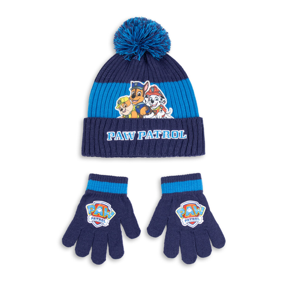 Paw Patrol Beanie And Gloves Set (Boys Blue)