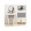 Dressing table with mirror and stool, vanity set featuring two drawers, dimensions 60 x 40 x 123 centimetres, white 3