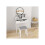 Dressing table with mirror and stool, vanity set featuring two drawers, dimensions 60 x 40 x 123 centimetres, white 4