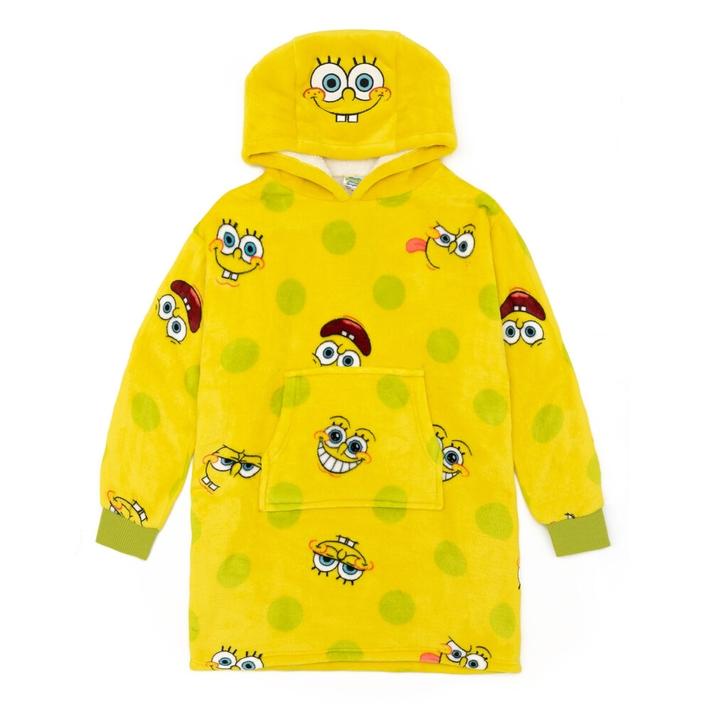 Spongebob Squarepants (6-8 Years) Blanket Hoodie (Unisex Kids Yellow)