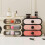 Three-Layer Drawer Storage Box Compact Dressing Table Drawer-Style Cosmetic Storage Box Can Store Cosmetics Shelf Black 3