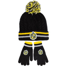 Harry Potter Beanie and Gloves Set (Unisex Kids Yellow)