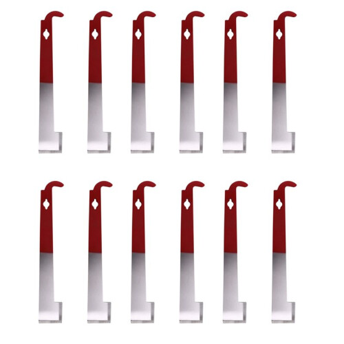 12 Pack Stainless Steel Beekeeping Hive Tool J Hook Bee Frame Lifter and Scraper Equipment for Beekeepers