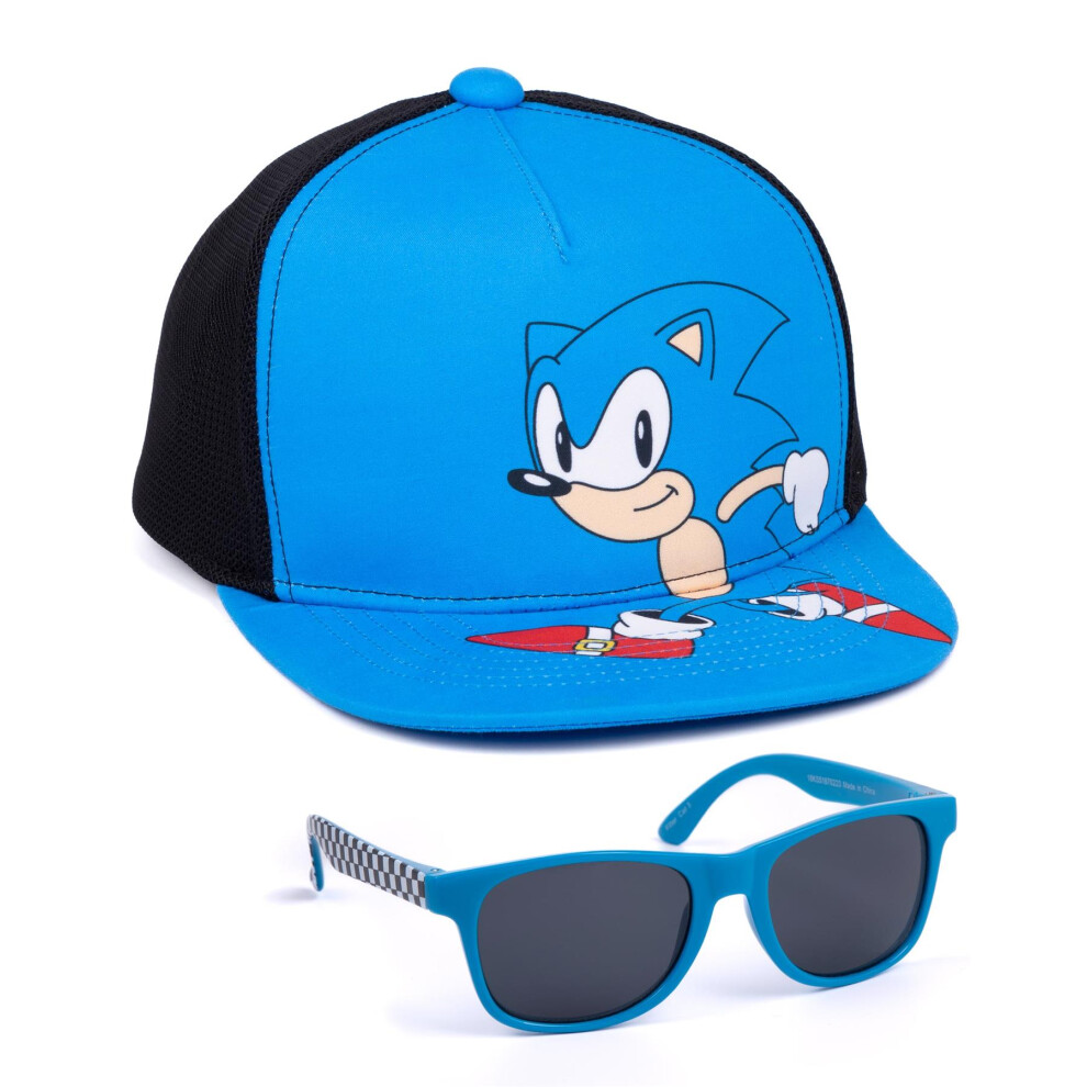 Sonic The Hedgehog Adjustable Curved Peak Cap (Boys Blue)