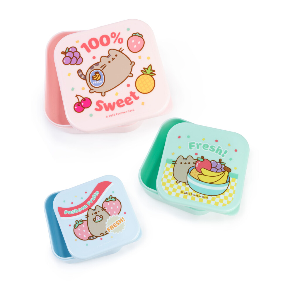 Pusheen 3 Piece Snack Pot Set (Womens Multicoloured)