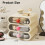 Three-Layer Drawer Storage Box Compact Dressing Table Drawer-Style Cosmetic Storage Box Can Store Cosmetics Shelf White 6