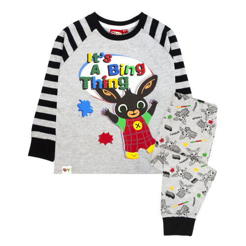 Bing Bunny Long Sleeve Long Leg Pyjama Set (Boys Grey)