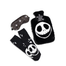 Disney The Nightmare Before Christmas Hot Water Bottle With Eye Mask and Socks (Unisex Black)