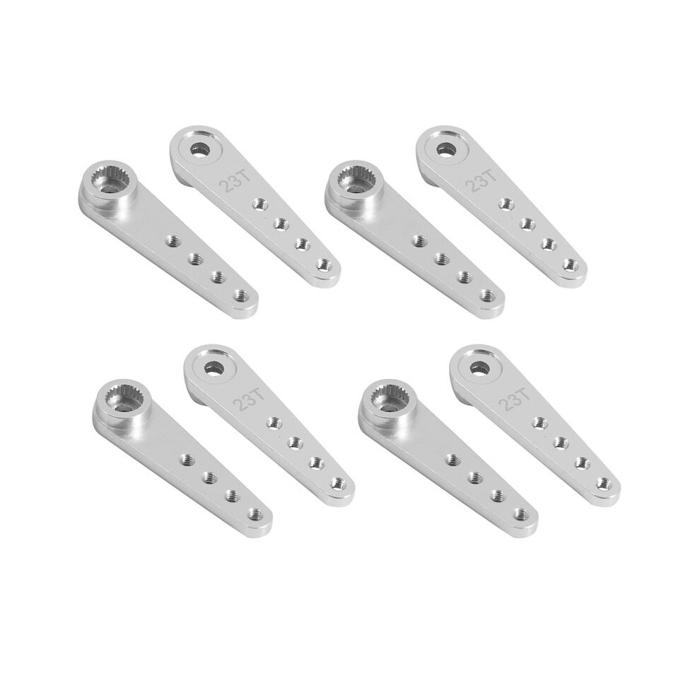 8Pcs/Lot Cnc Aluminum Alloy Servo Arm 1.25-2.5Inch For Futaba Sanwan Servos,23T Silver 4711837676196