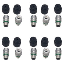 (10 Count) M12X1.5 Male High Side A/C Charge Port Valve Includes Caps for MT0105,800-955, 59946, 52458184, 15-5438
