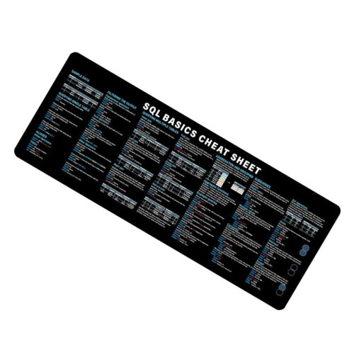 SQL Programing Mouse Pad Large Cheat Sheet Shortcut Keyboard Mousepad for Database Engineer Non-Slip Desk Mat 2