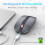 Wireless  Mouse 2.4G Wireless Office Mouse Tablet PC Notebook Dual Mode USB Charging Mouse for Laptop Gray 3