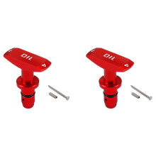 2X Vermelho 1999-2011 Billet Oil Dipstick Handle Dip Stick para Oil Caliper Mustang V8 GT500
