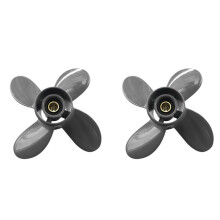 2pièces 9 1 / 4X11 Hélice Hors-Bord de Bateau, pour 9.9HP F9.9 15HP F15C F15 F20 BF8D / BF9.9D BF9.9 / BF15A BF15D / BF20