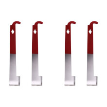 4 Pack Stainless Steel Beekeeping Hive Tool J Hook Bee Frame Lifter and Scraper Equipment for Beekeepers
