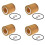 4X Engine Oil Filter Hu816X for  E60 E82 E88 E90 E92 E93 09106015 11427541827 1