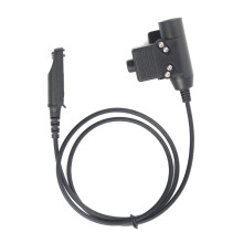 Headset Adapter Tactical U94 PTT Cable Plug for UV-9R UV-XR BF-A58 BF-9700 -3WP Portable Walkie Talkie