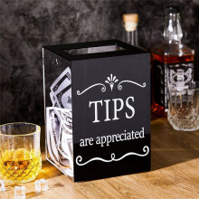 Acrylic Tips Jar for Restaurant Donation Suggestion Box Collection Donation Money Storage Container Raffle Cash Box