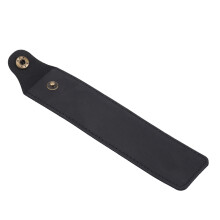 2X Genuine Leather Pen Pouch Holder Single Pencil Bag Pen Case with Snap Button for Rollerball Fountain Ballpoint Pen
