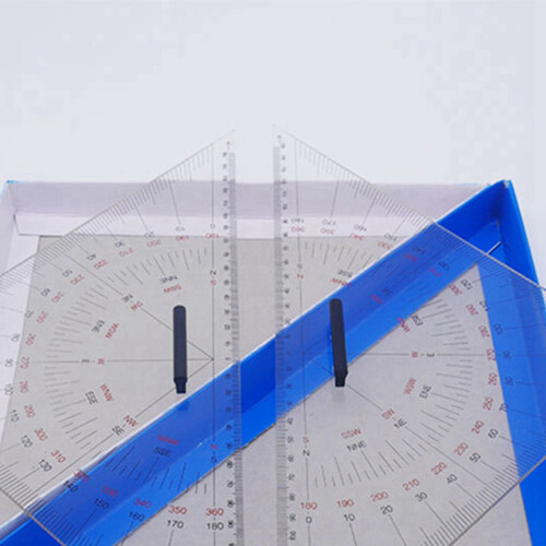 2X Chart Drawing Triangle Ruler for Ship Drawing 300mm Large-Scale Triangle Ruler for Distance Measurement Teaching 2