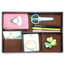 2X 4 Schlüssel Schreibtisch Schublade Organizer,PU LEDer Speicher Organisator Teiler()