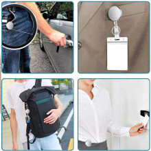 8 StüCke Einziehbarer Zug SchlüSsel Ring ID Abzeichen Lanyard Name Tag Karten Halter RüCkstoß Rolle GüRtel Schnalle