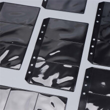 12pcs Black A6 Binder Pockets PVC Cash Envelopes Budget Money Zipper Pouch Reusable Envelopes for Cash 3 Grid