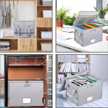 Feuerfester, wasserdichter, faltbarer Akten-Organizer für Büro und Zuhause, einfache Organisation aller Arten von Akten-Aufbewahrungsboxen