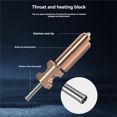 Upgraded 0.6MM Hotend Kit for Flashforge AD5X Nozzle,All Metal Quick-Detachable Nozzle Kit 2