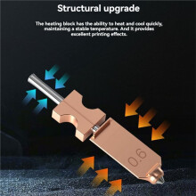 Upgraded 0.6MM Hotend Kit for Flashforge AD5X Nozzle,All Metal Quick-Detachable Nozzle Kit