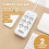 EU Plug AC Multitap Power Strip 2m Extension Cord Electrical Socket USB Home Office Surge Protector Network Filter Black 6
