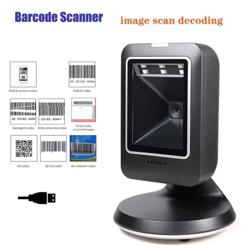MP6300Y Barcode Scanner Omnidirectional Desktop Automatic Sense 1D/2D Code Data Matrix Bar Reader for Supermarket 2