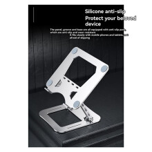 Alloy Steel Laptop Stand Foldable Lift Laptop Cooling Base Ergonomics Light and Handy Design Computer Accessories Grey