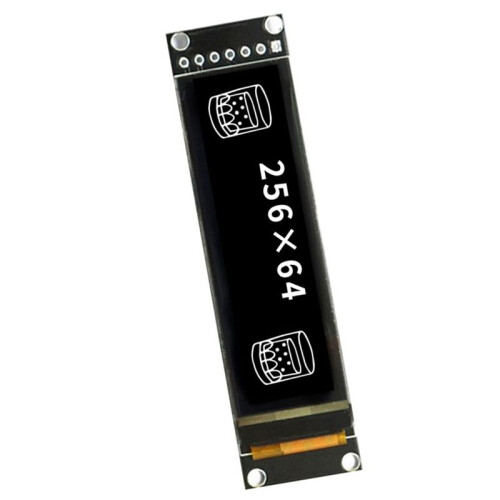 2pcs 2.08 Inch OLED Display Module 256x64 Dot Matrix SH1122 Driver 7-Pin SPI Interface 16 Grayscale 2