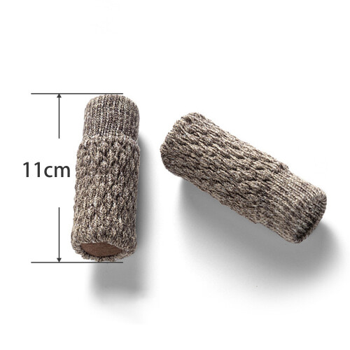 Gestrickte Stuhlsocken / Möbelfüße, 16er-Pack Khaki 2