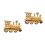 2St Ornament Set Retro Khaki, Creatief Houtdecoratie 9