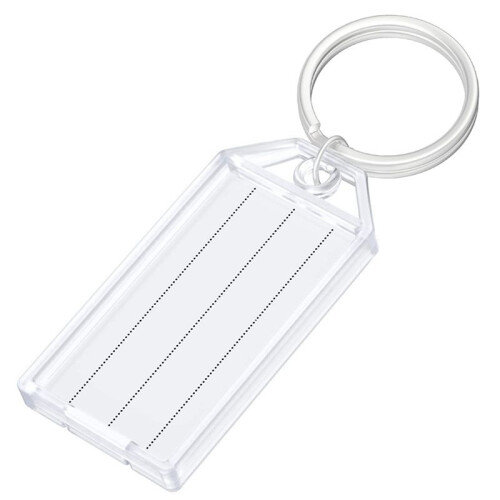 Etiquetas-Chave de 200 PeçAs Etiquetas de Chaveiro de PláStico de 2 Polegadas com Etiquetas de Papel em Branco Governado, Capas Transparentes e 1