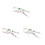 3Pcs Durable Aluminum Eyeglass Chain Nonslip Holder Multicolor 10